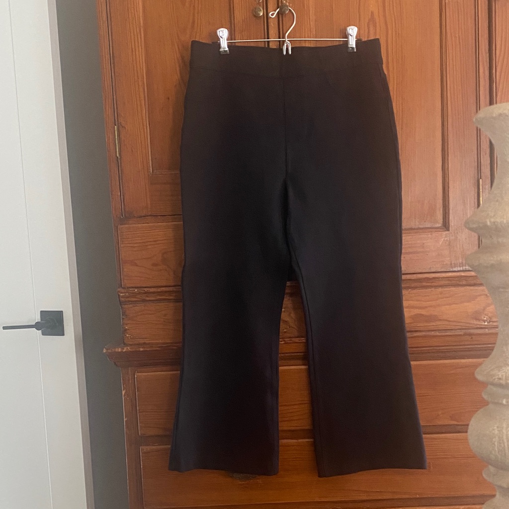 Spanx Black High-Waist Shaping Cropped Pants